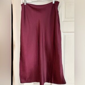Old Navy Burgundy Satin Maxi Skirt NWT